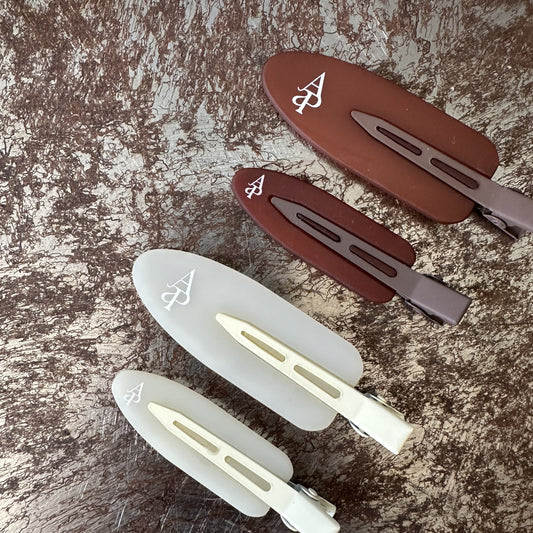 AaP hair clips - Set of four - Brown & Cream